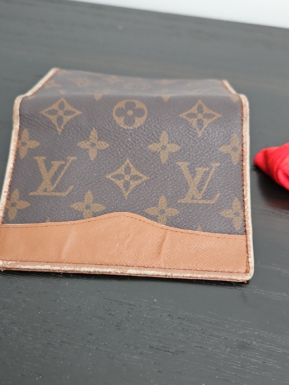 Not RealLouis Vuitton Monogram Card Sleeve in Brown and Tan
